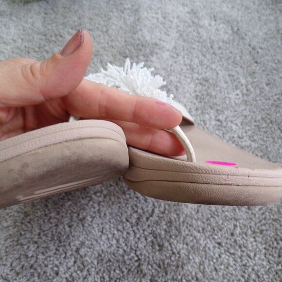 FitFlop white beaded platform sandals 10 - Picture 7 of 10